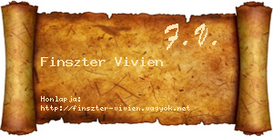 Finszter Vivien névjegykártya